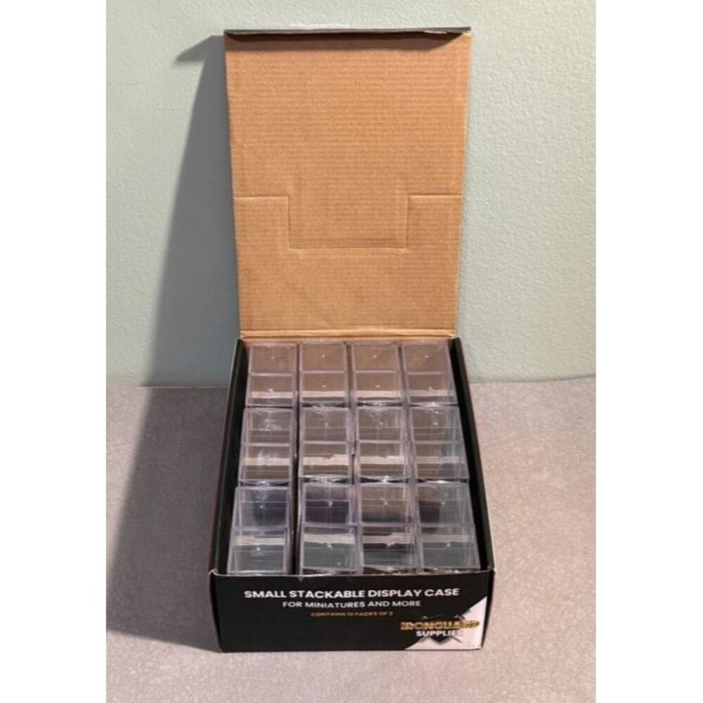 Ironguard Supplies 1 1/2” X 2 3/4 Small Stackable Miniatures Display Case 24ct